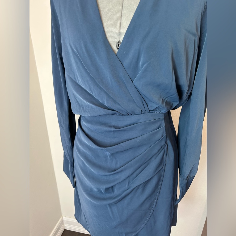 ABERCROMBIE & FITCH - Long Sleeve Draped Mini Dress Size S - Picture 6 of 13